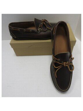 Oak Street Bootmakers Boat Shoes 11 D Chromexcel Leather Camp USA NEW